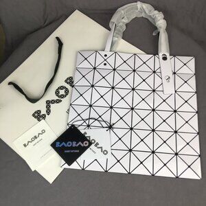New Bao Bao Issey Miyake Lucent Tote Bag  White
